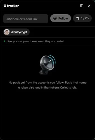 The X tracker: follow accounts and read their posts live